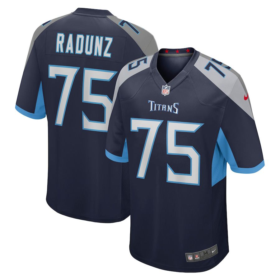Men Tennessee Titans #75 Dillon Radunz Nike Navy Game NFL Jersey